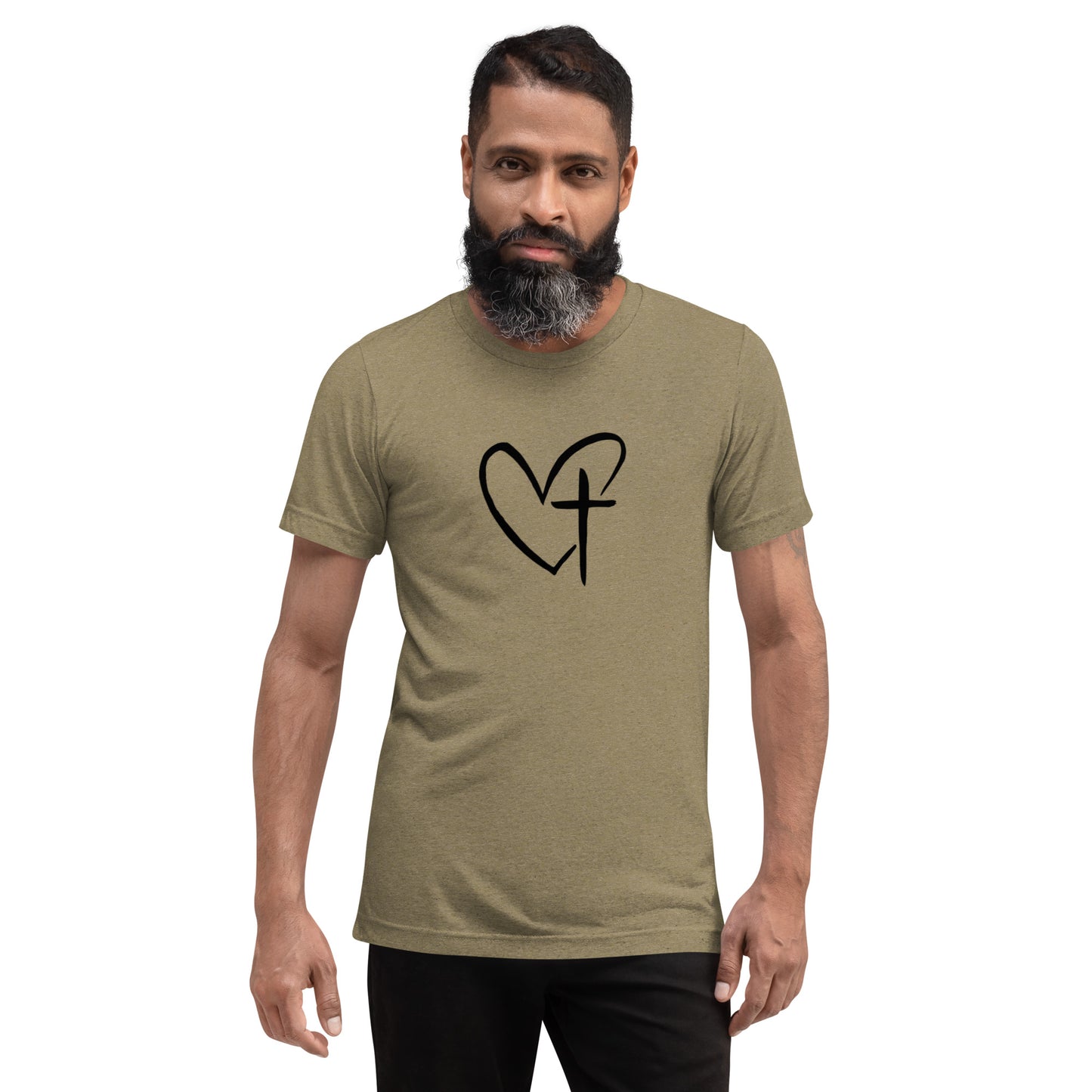 Heart w/ Cross Short Sleeve T-Shirt