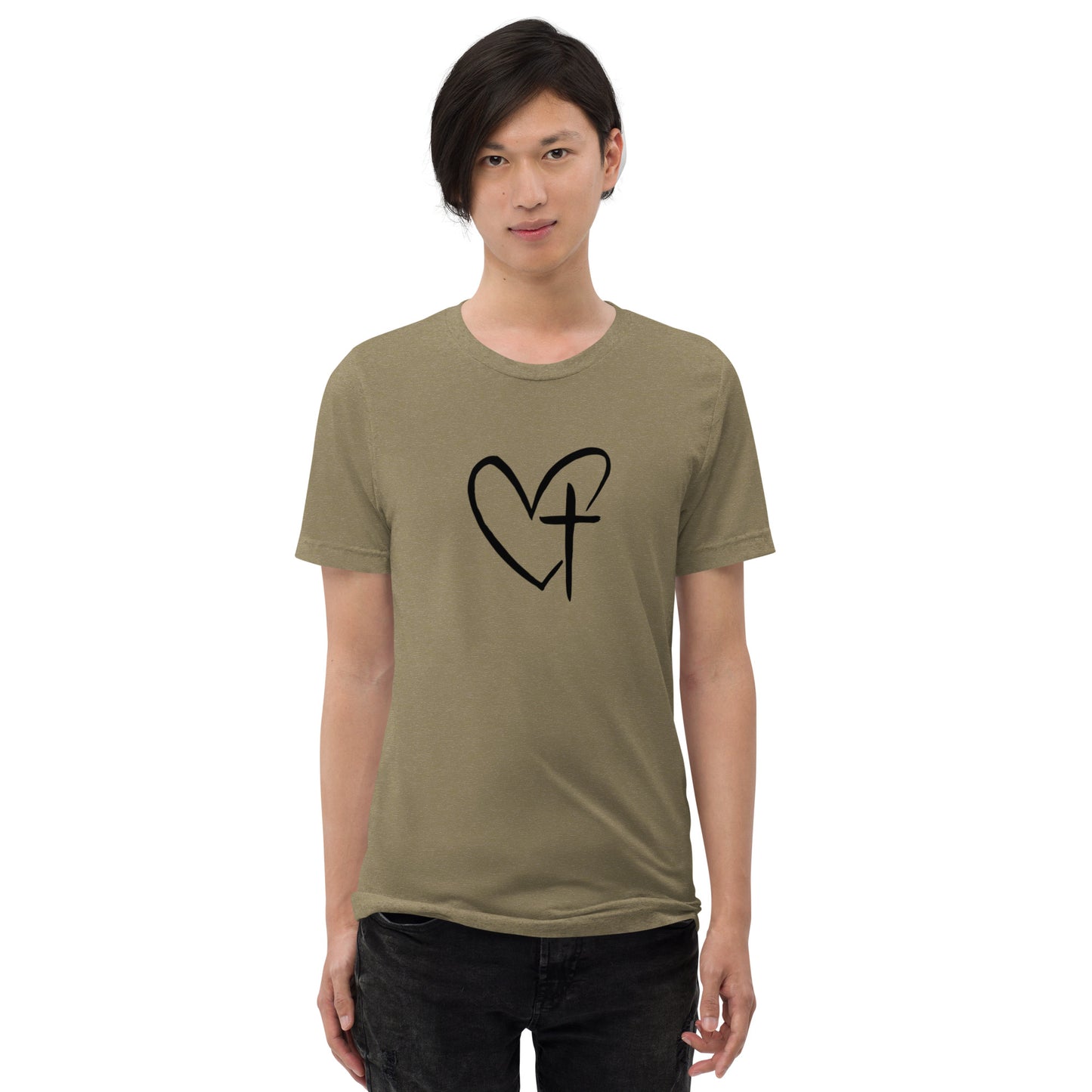 Heart w/ Cross Short Sleeve T-Shirt