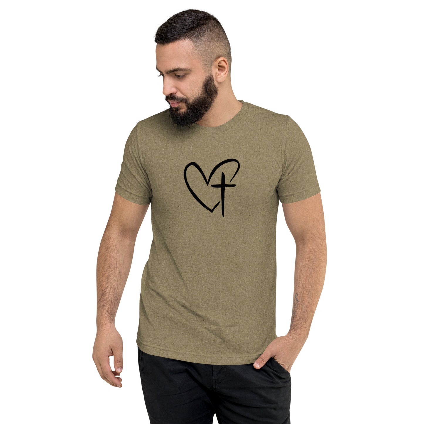 Heart w/ Cross Short Sleeve T-Shirt