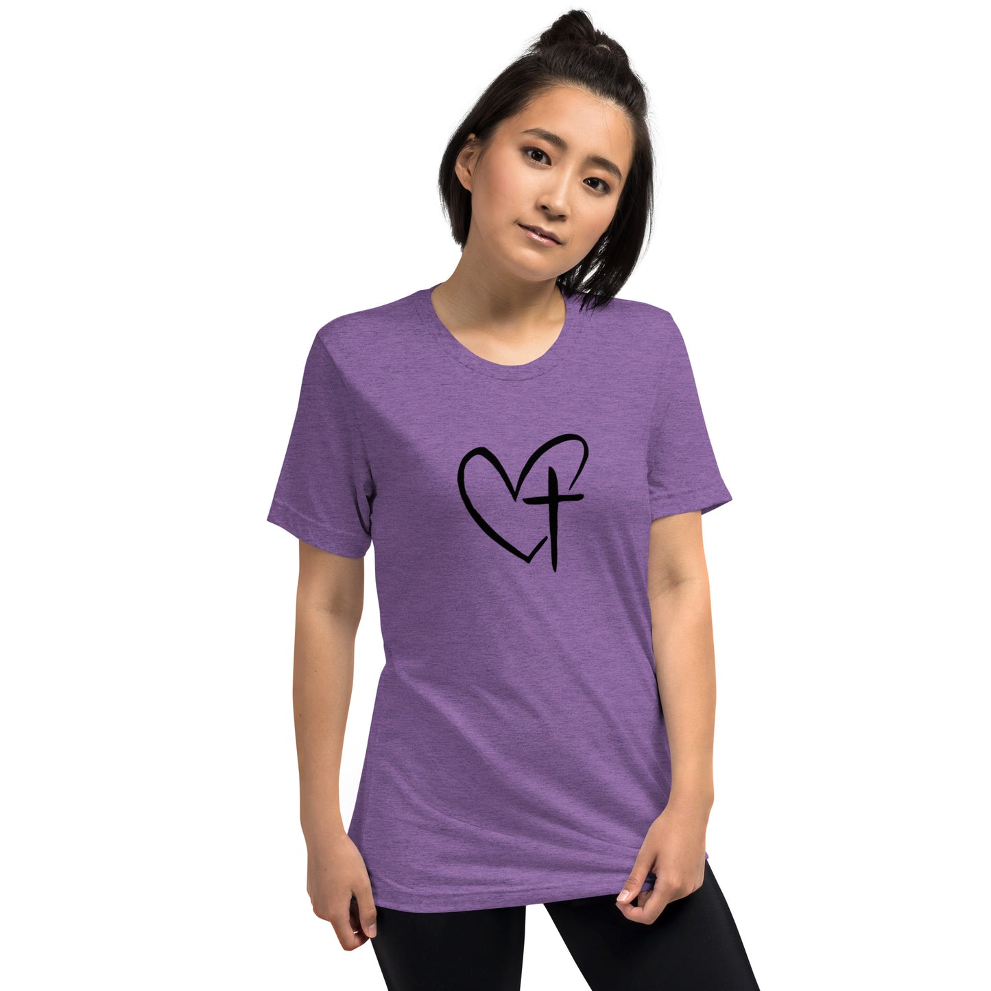 Heart w/ Cross Short Sleeve T-Shirt