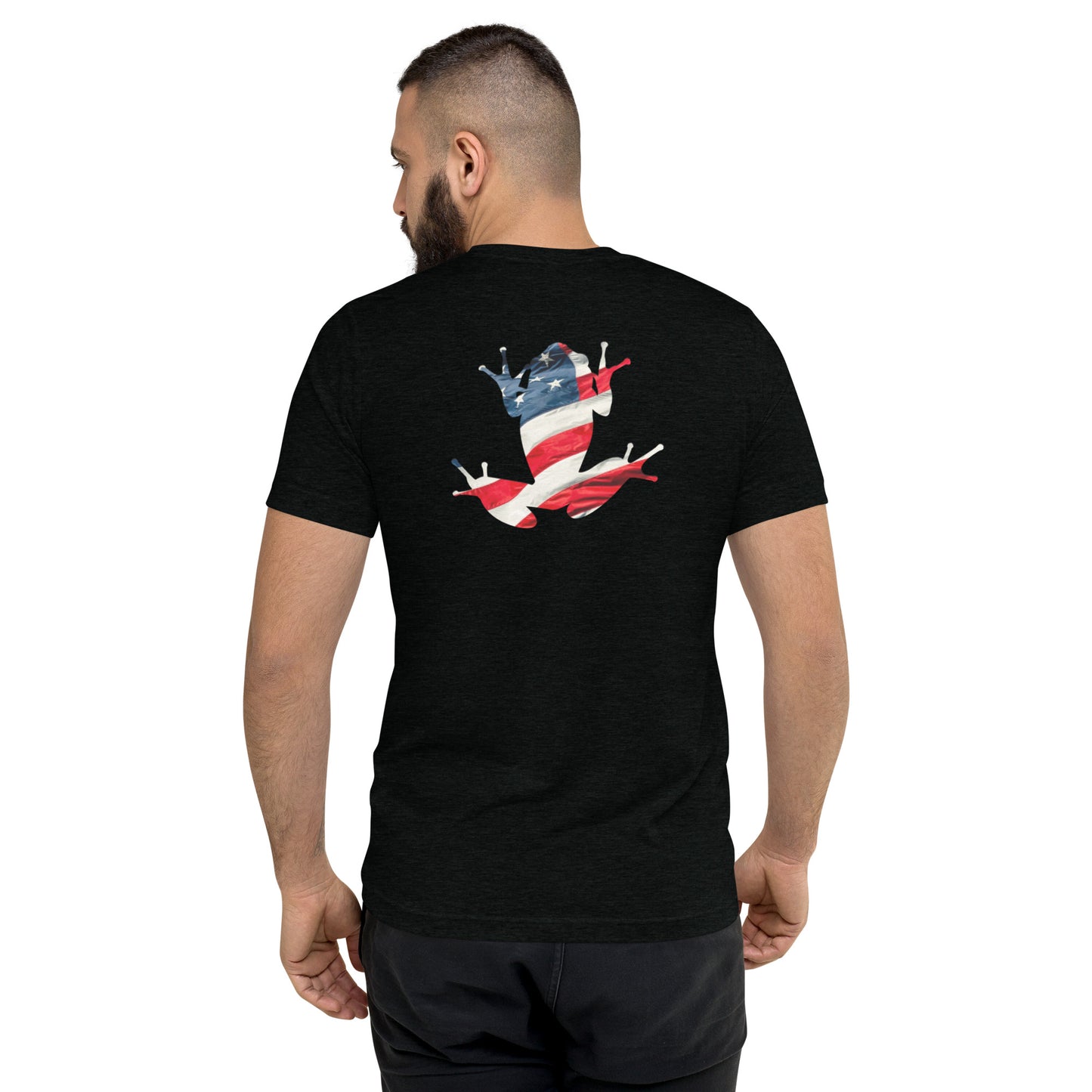 American Frog in Black Short Sleeve T-Shirt