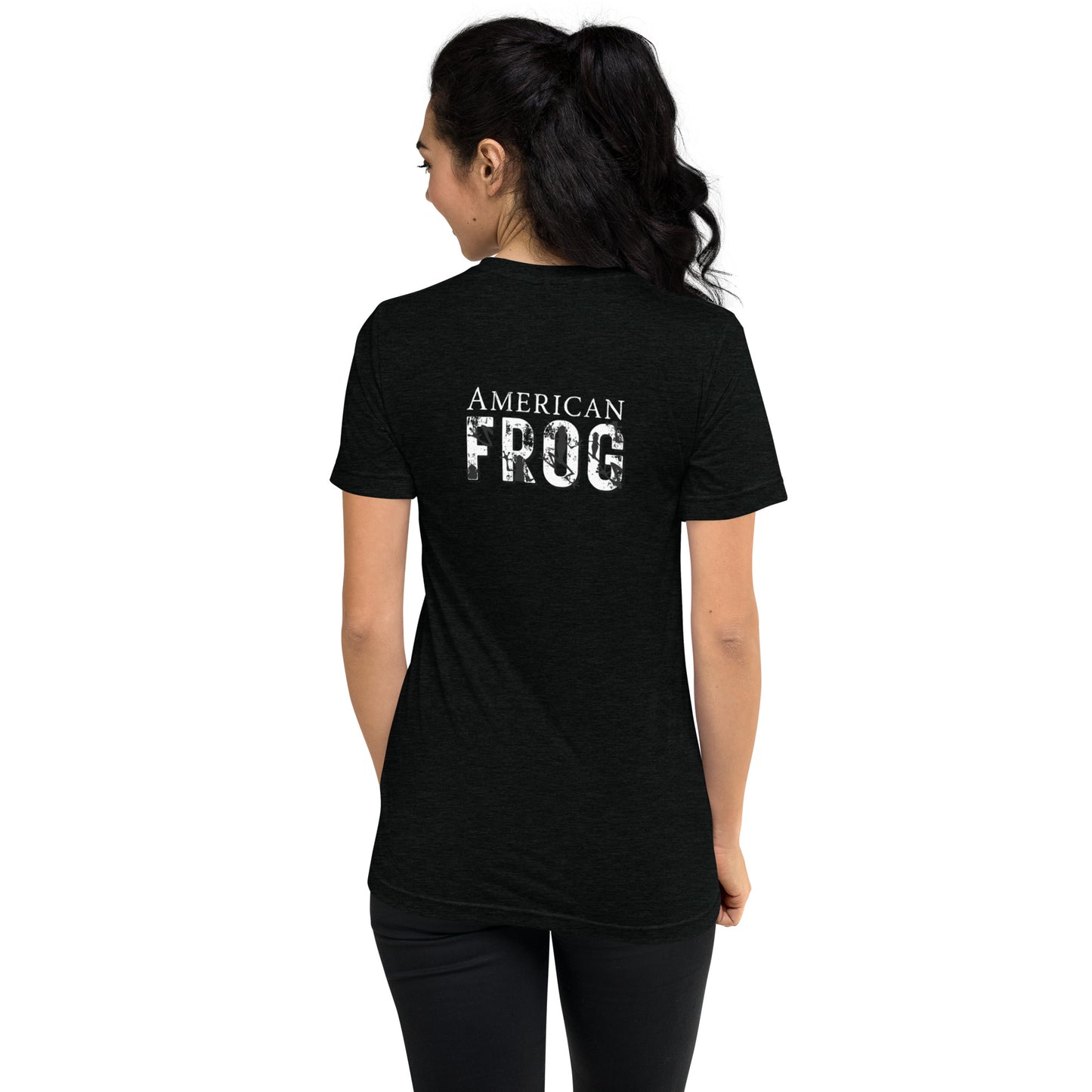 American Frog in Black Short Sleeve T-Shirt