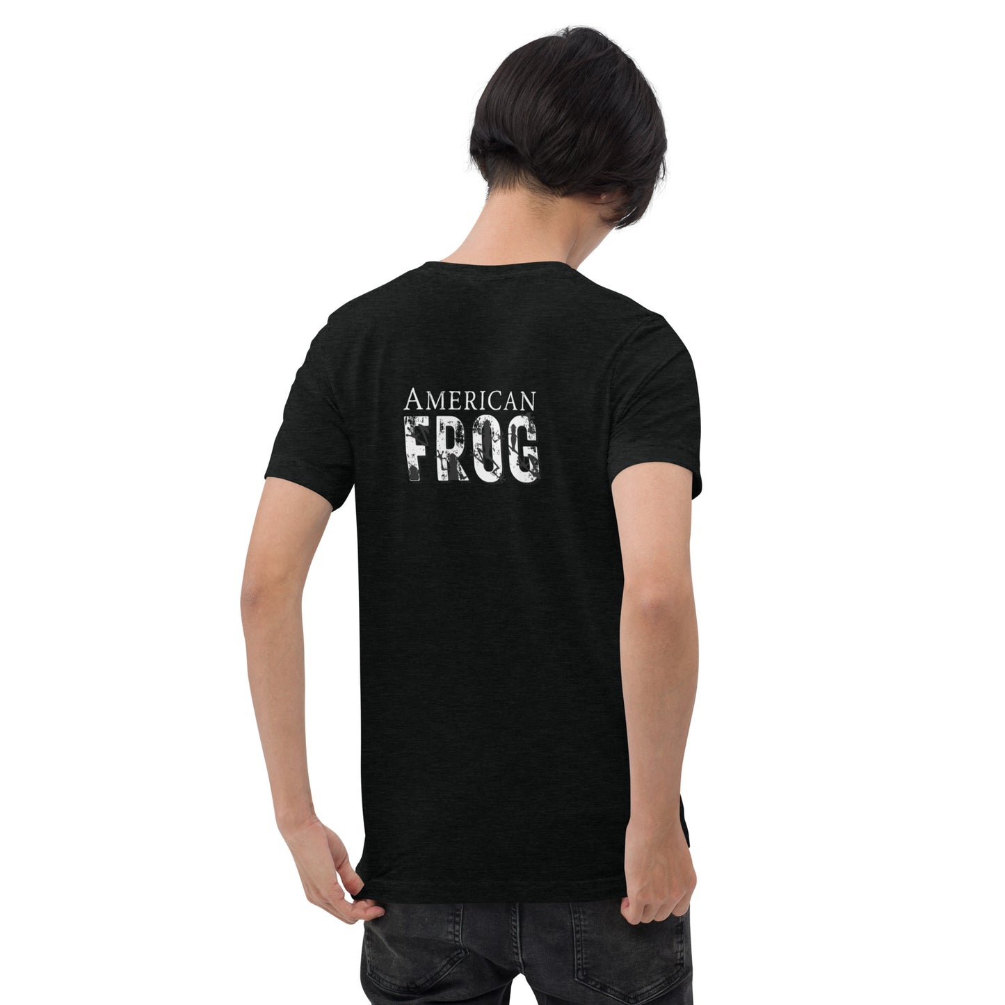 American Frog in Black Short Sleeve T-Shirt