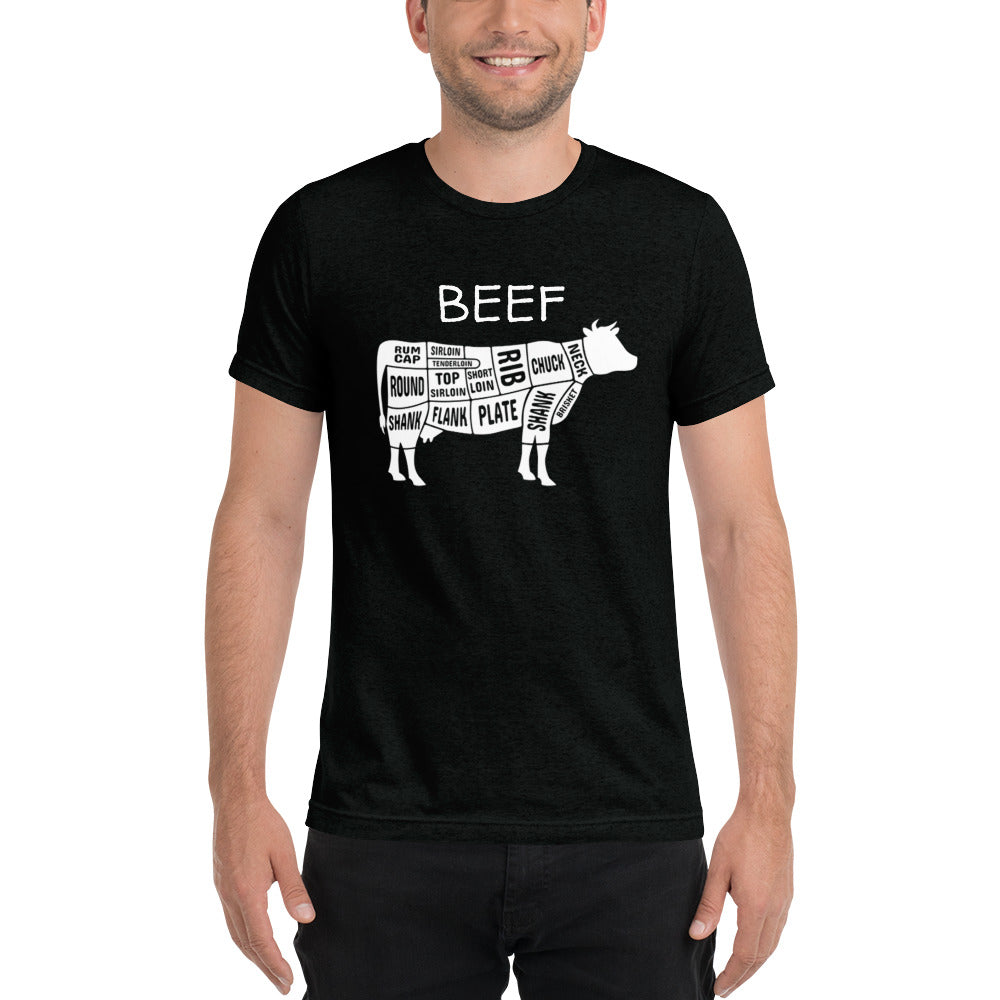 Beef Cow Butcher Chart Short Sleeve T-Shirt