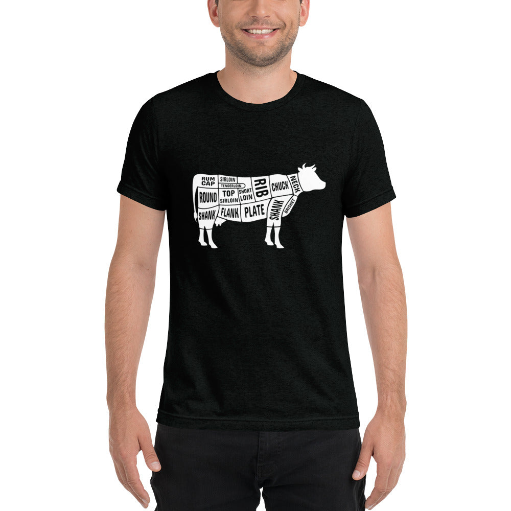 Cow Butcher Chart Short Sleeve T-Shirt