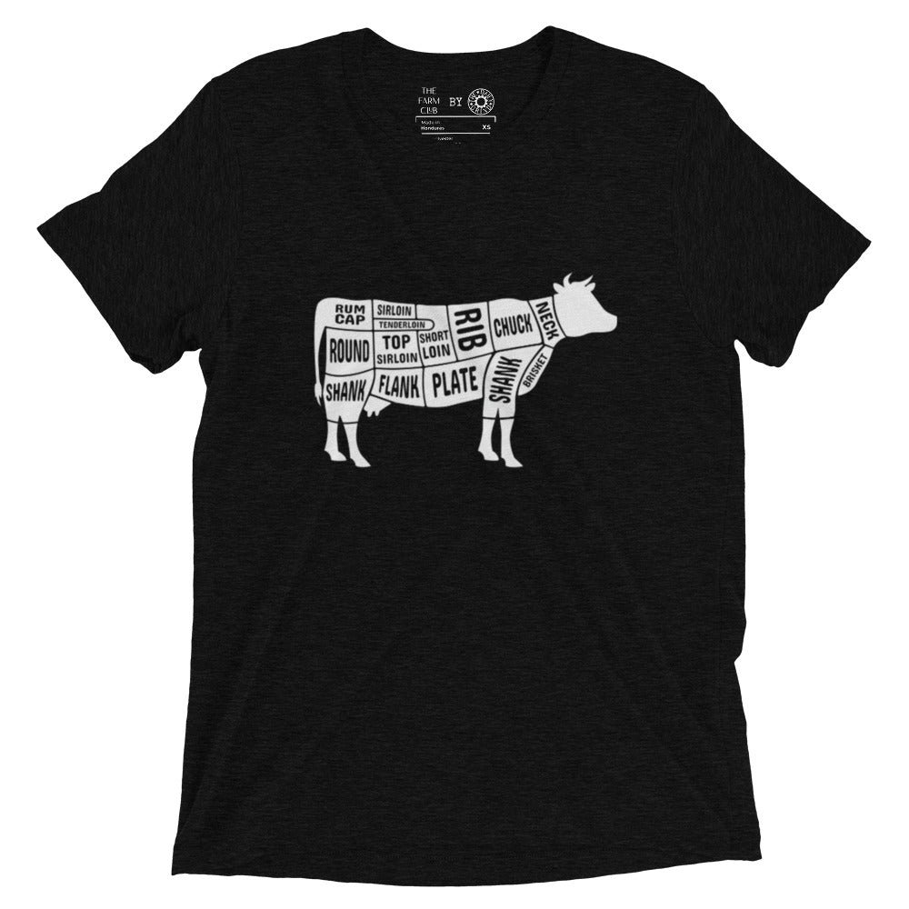 Cow Butcher Chart Short Sleeve T-Shirt