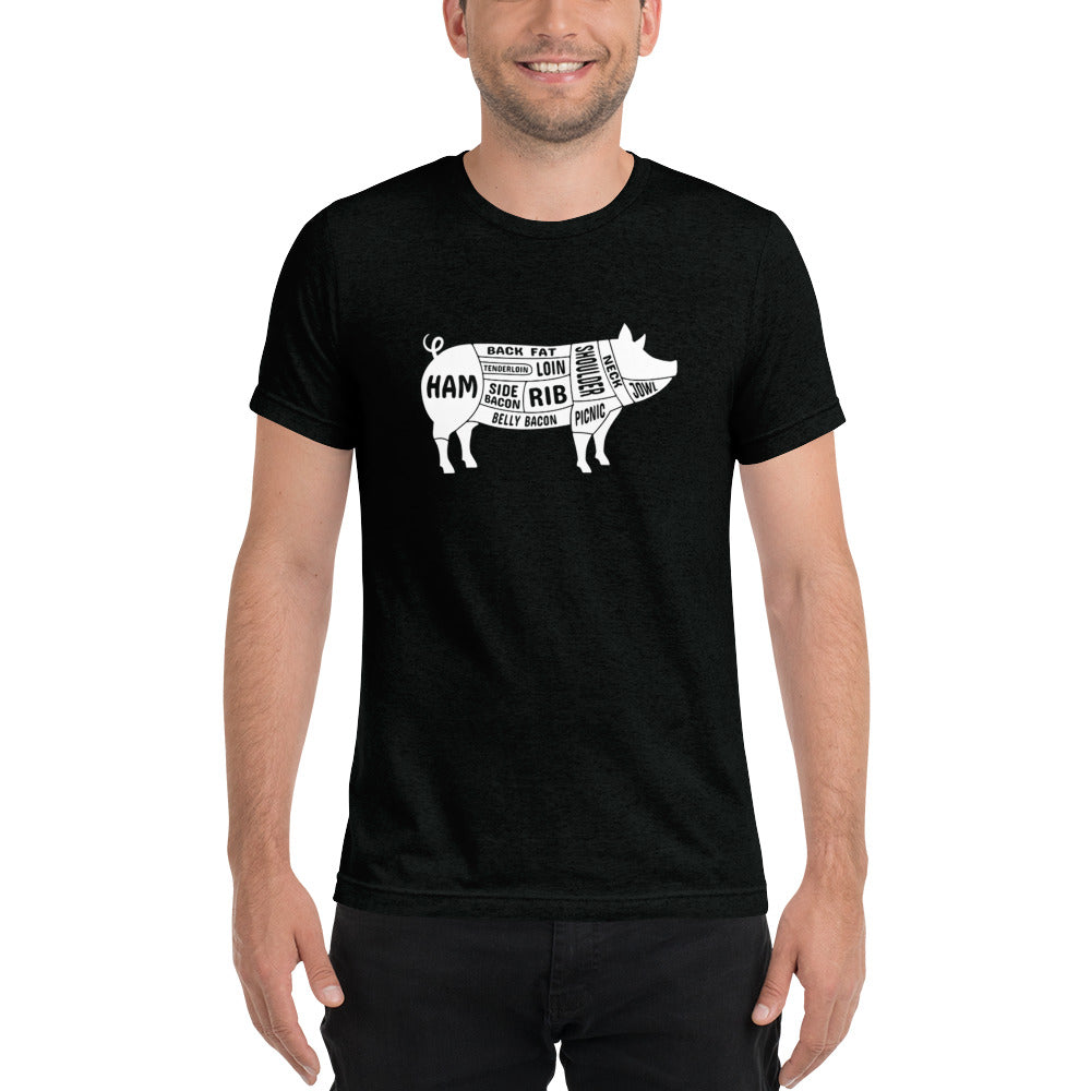 Pig Butcher Chart Short Sleeve T-Shirt