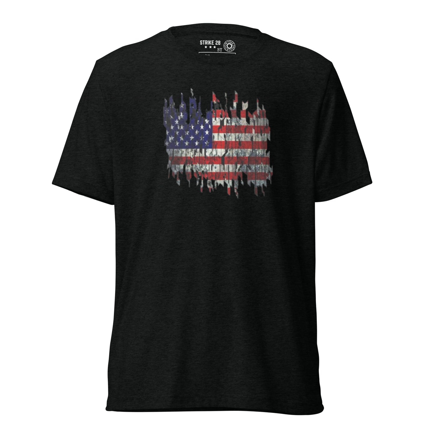 Torn American Flag Short Sleeve T-Shirt