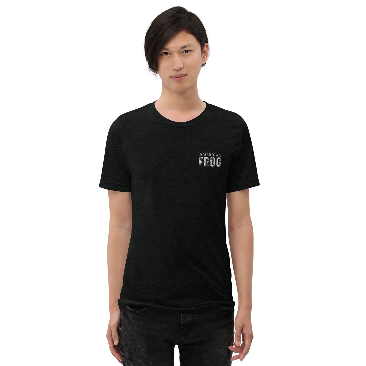 American Frog in Black Short Sleeve T-Shirt