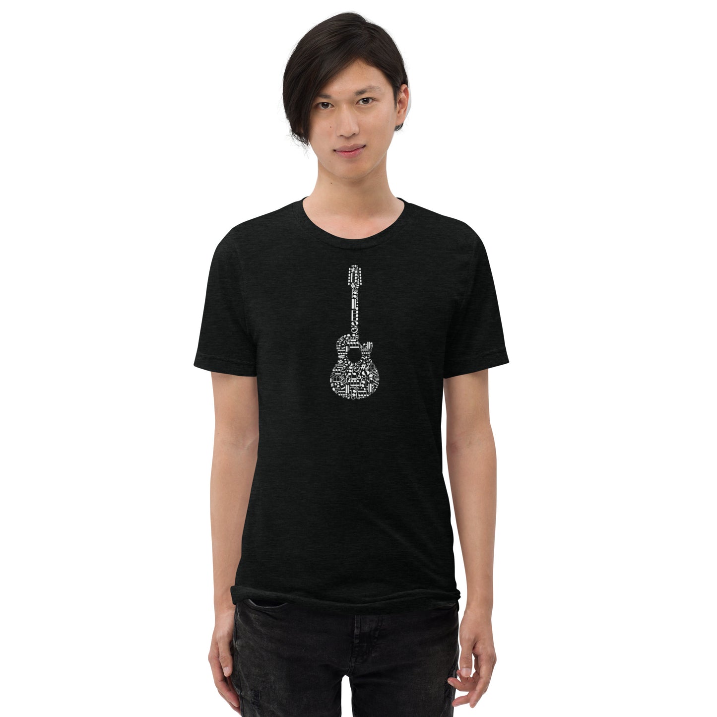 Music Notes Guitar Short Sleeve T-Shirt