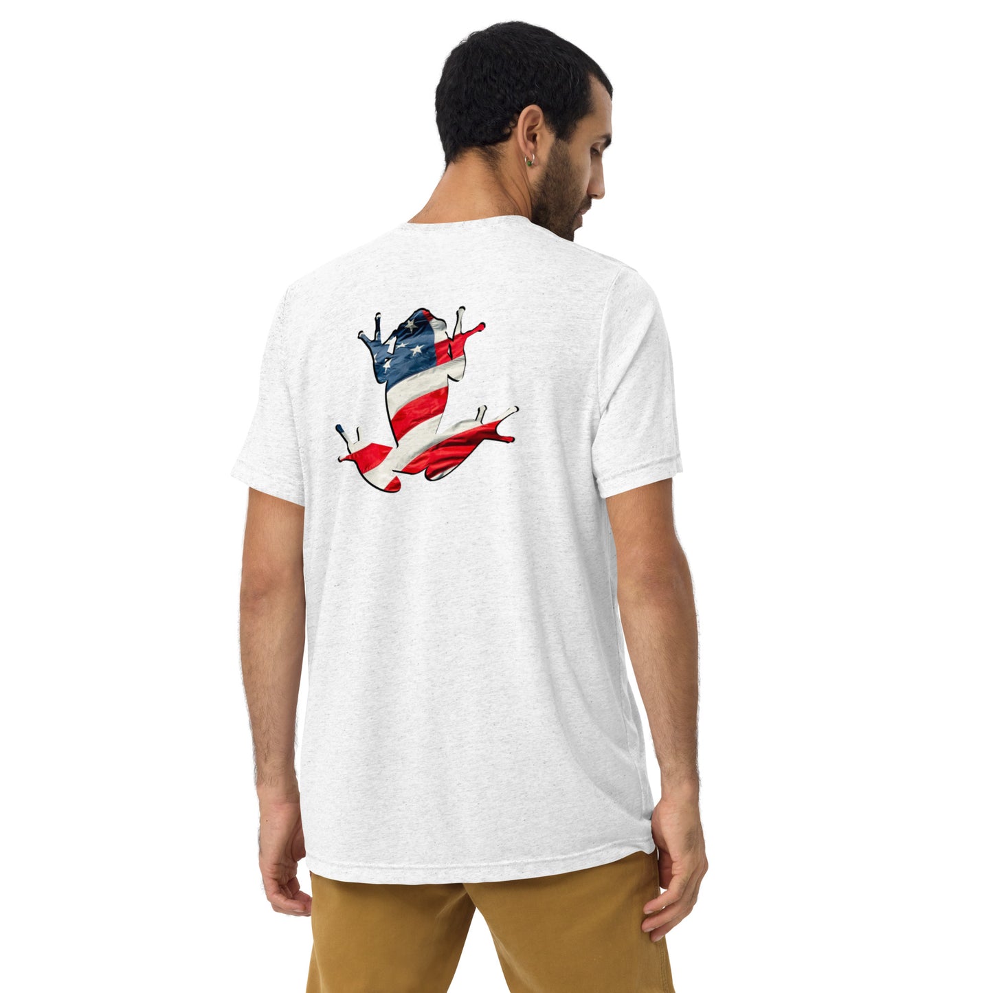 American Frog in White Fleck Short Sleeve T-Shirt