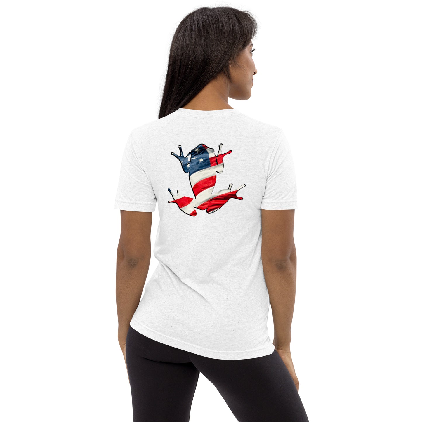 American Frog in White Fleck Short Sleeve T-Shirt