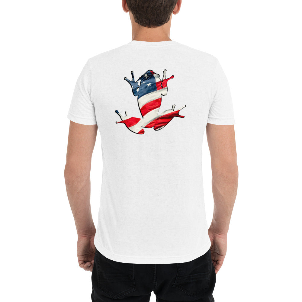 American Frog in White Fleck Short Sleeve T-Shirt