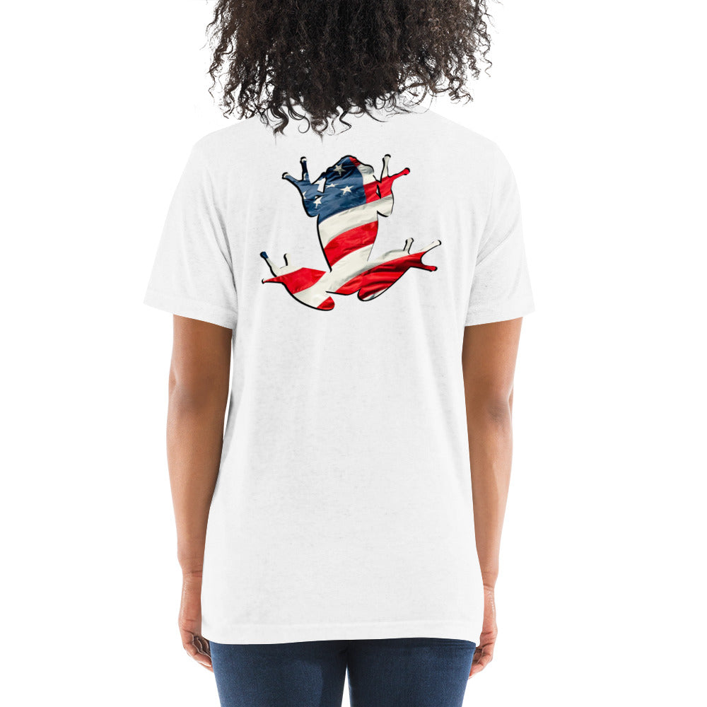 American Frog in White Fleck Short Sleeve T-Shirt