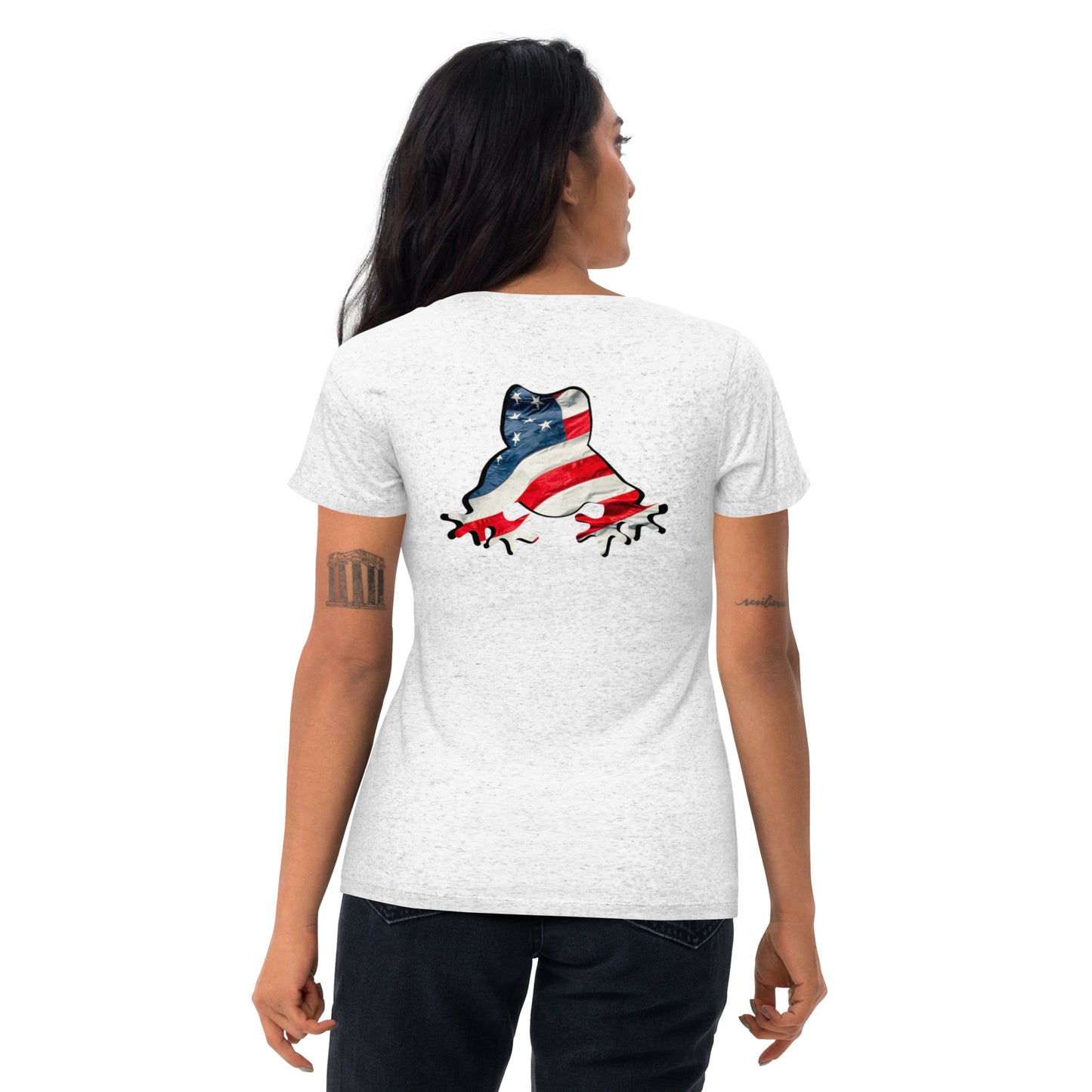 American Frog in White Fleck Short Sleeve T-Shirt