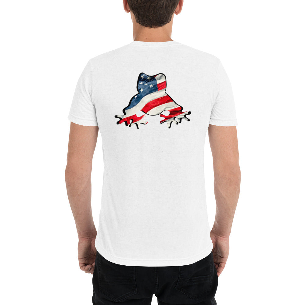 American Frog in White Fleck Short Sleeve T-Shirt