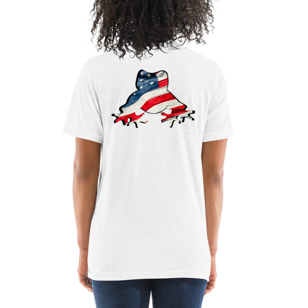 American Frog in White Fleck Short Sleeve T-Shirt