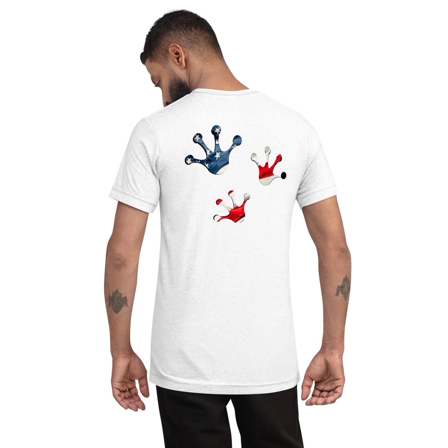 American Frog in White Fleck Short Sleeve T-Shirt