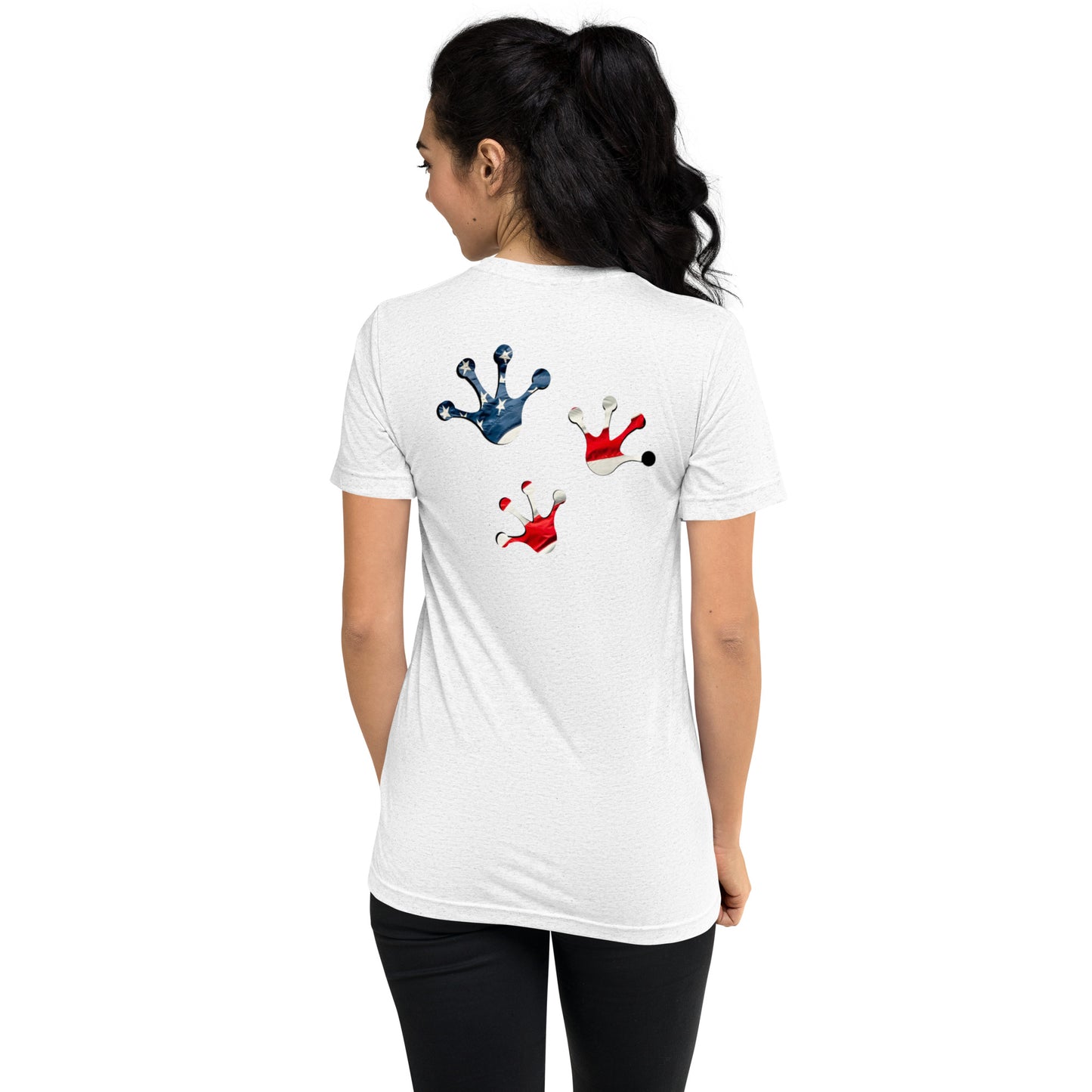 American Frog in White Fleck Short Sleeve T-Shirt