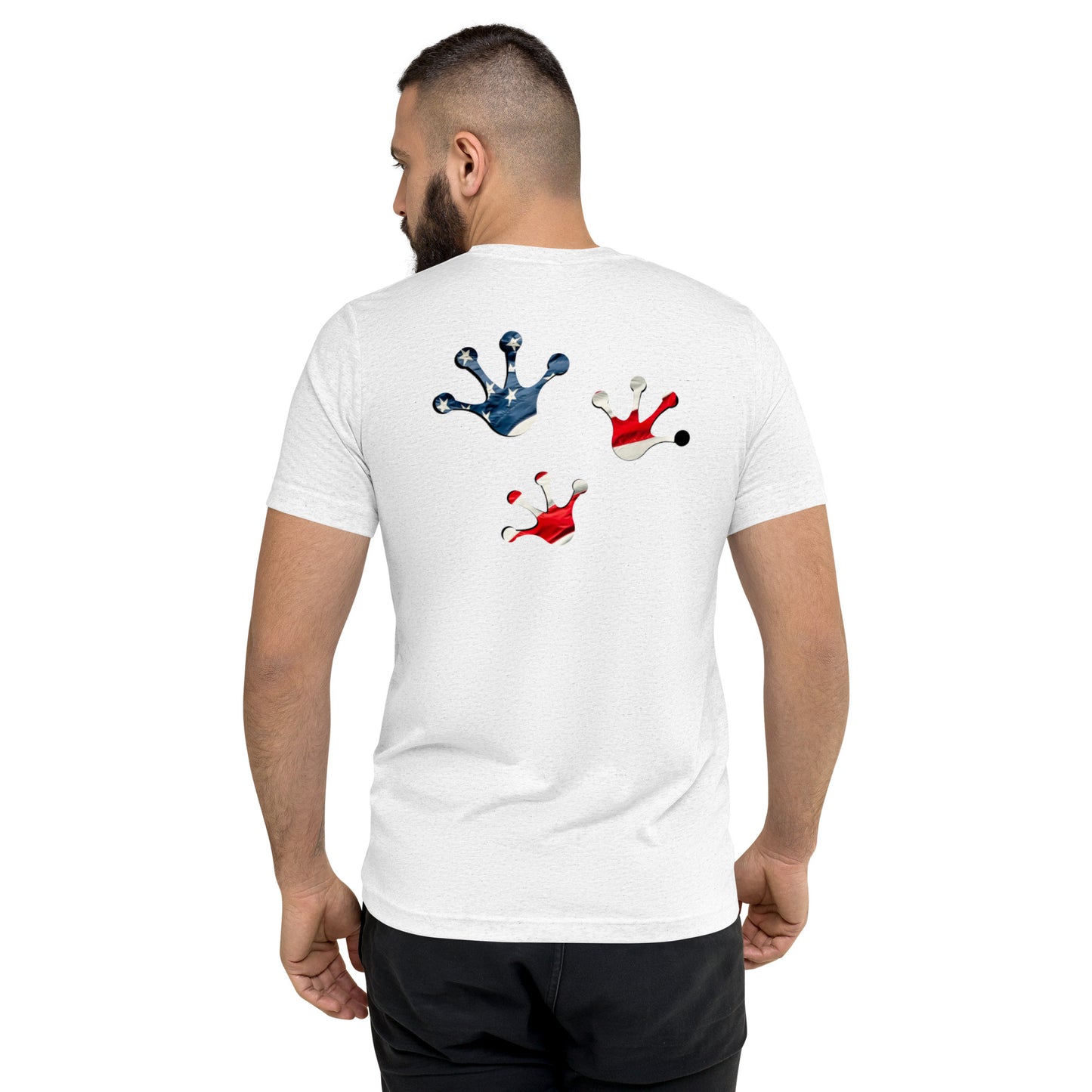 American Frog in White Fleck Short Sleeve T-Shirt