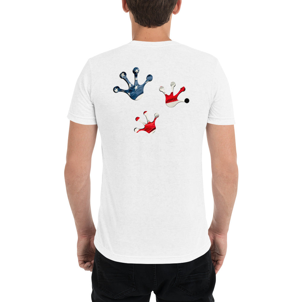 American Frog in White Fleck Short Sleeve T-Shirt