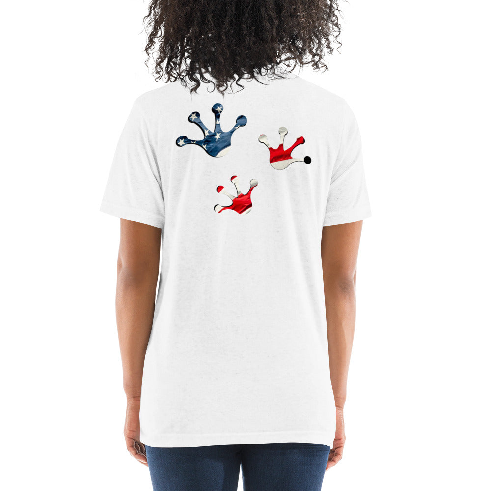 American Frog in White Fleck Short Sleeve T-Shirt