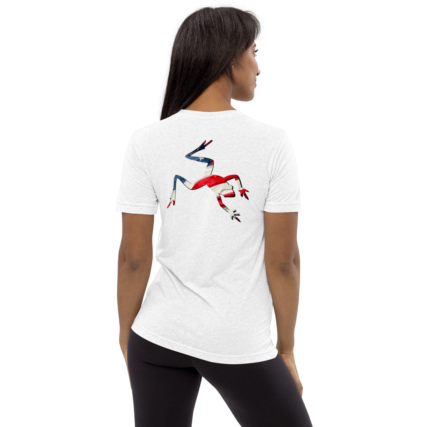 American Frog in White Fleck Short Sleeve T-Shirt