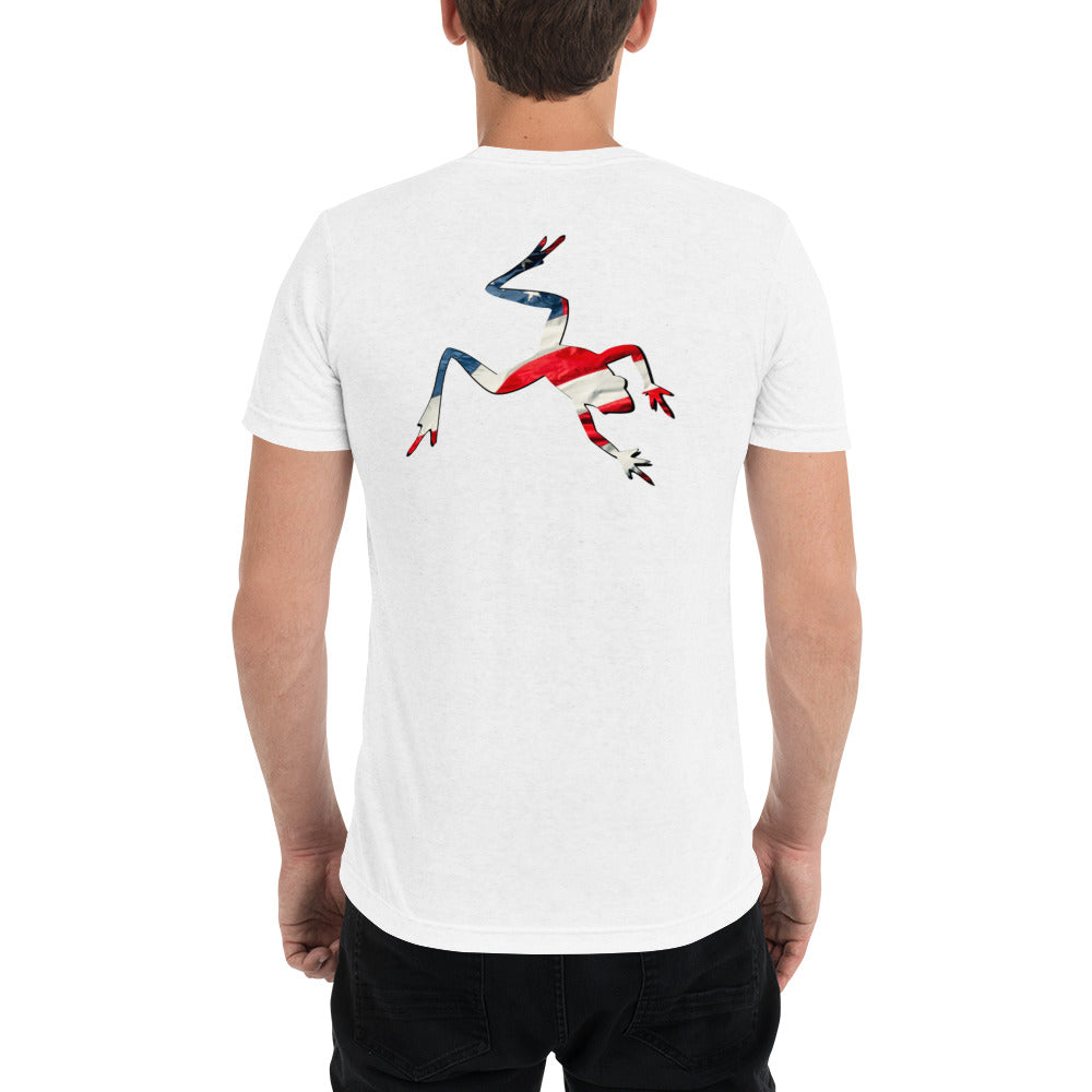 American Frog in White Fleck Short Sleeve T-Shirt