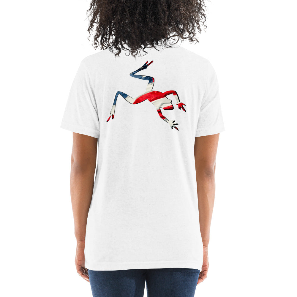 American Frog in White Fleck Short Sleeve T-Shirt