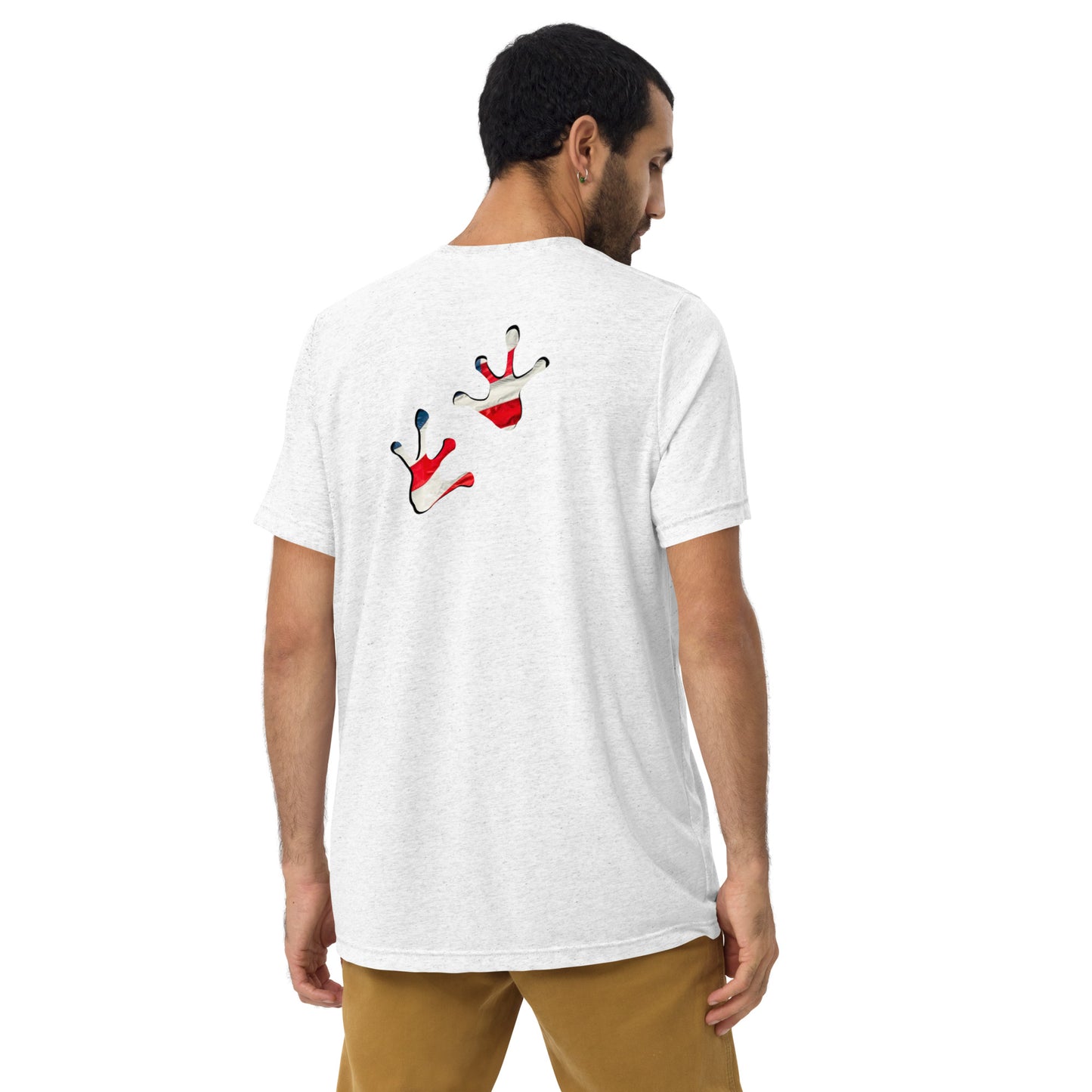 American Frog in White Fleck Short Sleeve T-Shirt