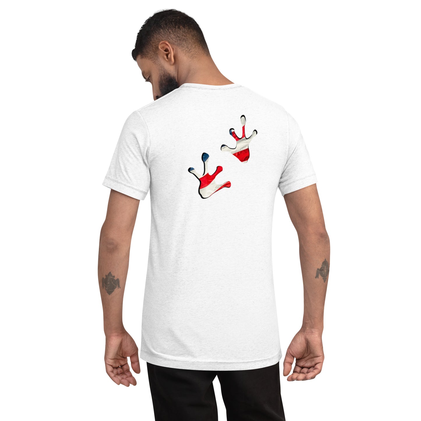 American Frog in White Fleck Short Sleeve T-Shirt