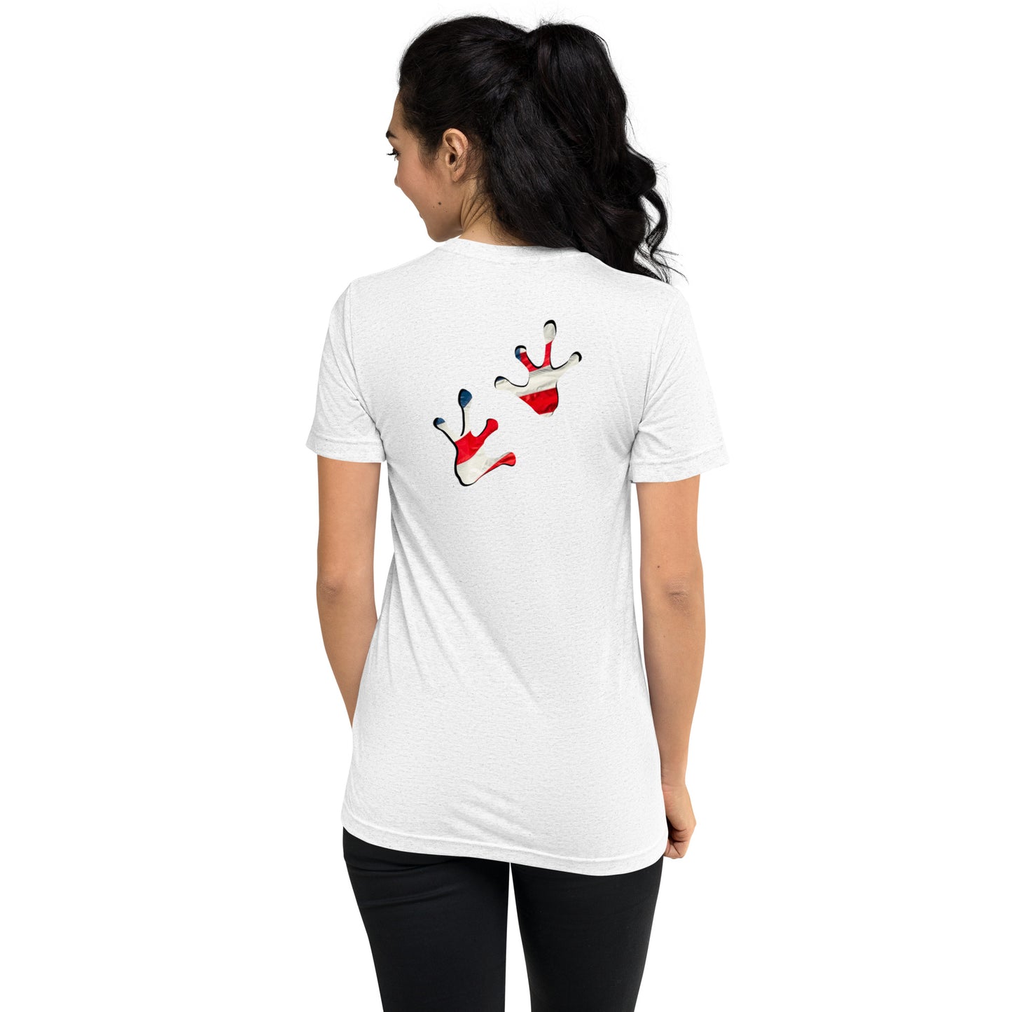 American Frog in White Fleck Short Sleeve T-Shirt