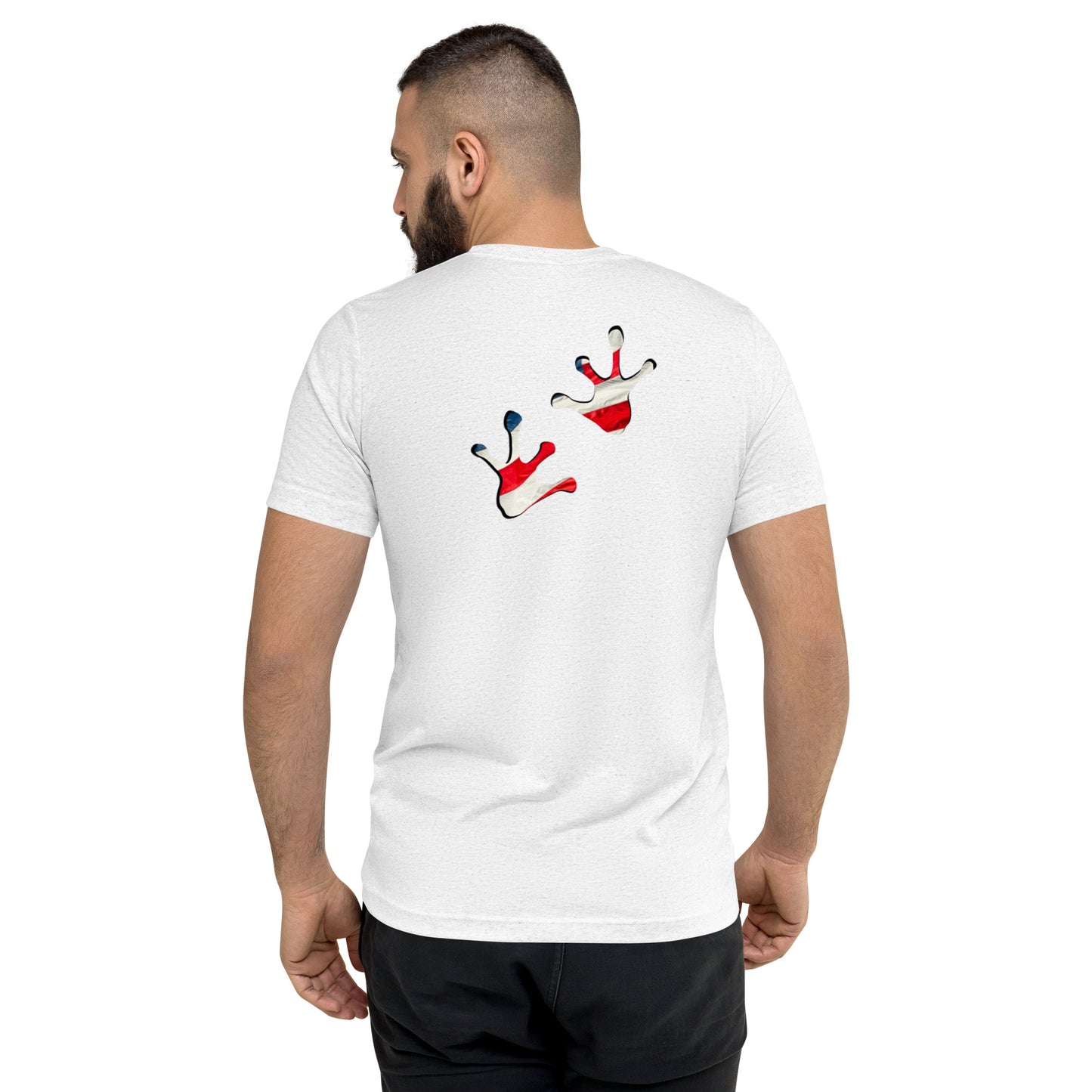 American Frog in White Fleck Short Sleeve T-Shirt