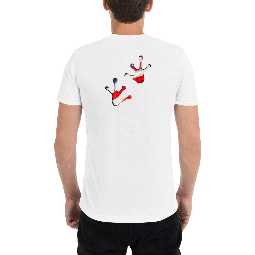 American Frog in White Fleck Short Sleeve T-Shirt