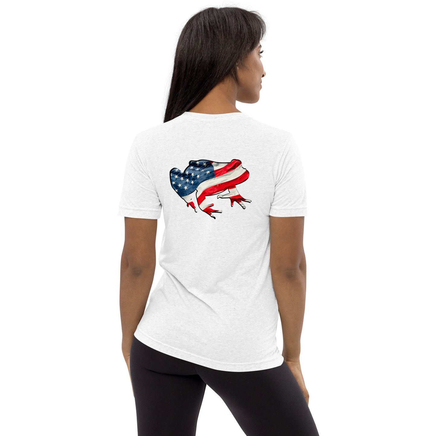 American Frog in White Fleck Short Sleeve T-Shirt