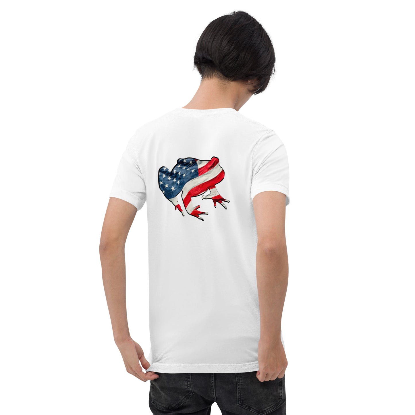 American Frog in White Fleck Short Sleeve T-Shirt