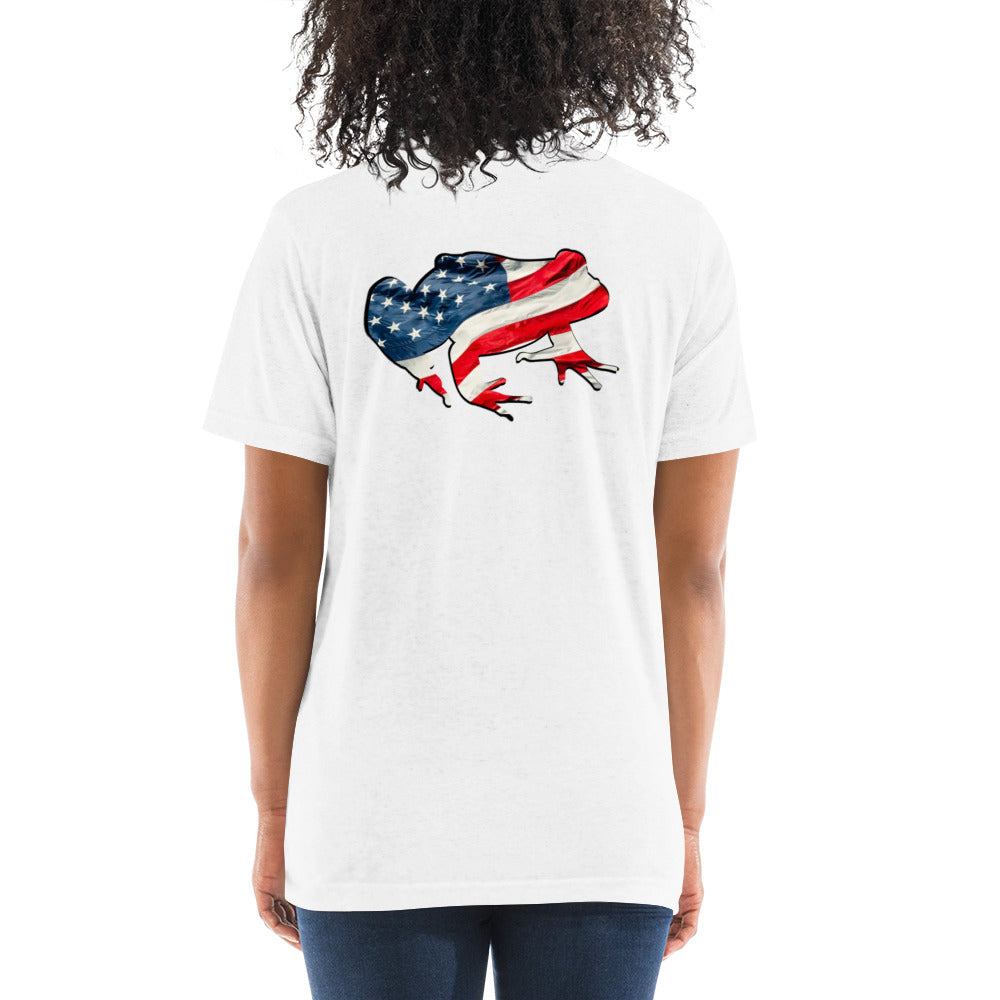 American Frog in White Fleck Short Sleeve T-Shirt