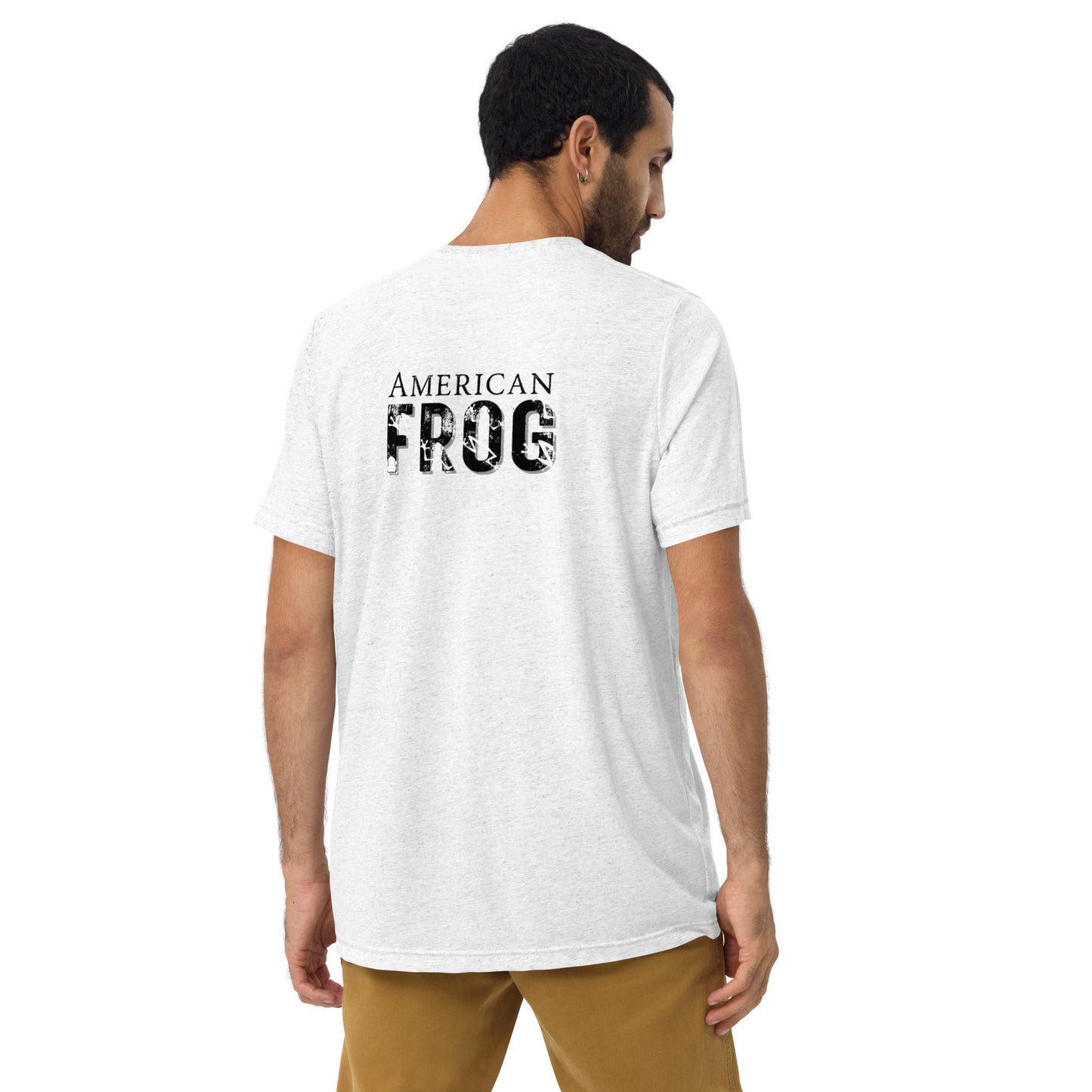 American Frog in White Fleck Short Sleeve T-Shirt