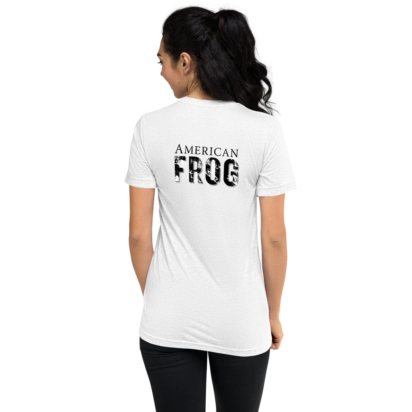 American Frog in White Fleck Short Sleeve T-Shirt