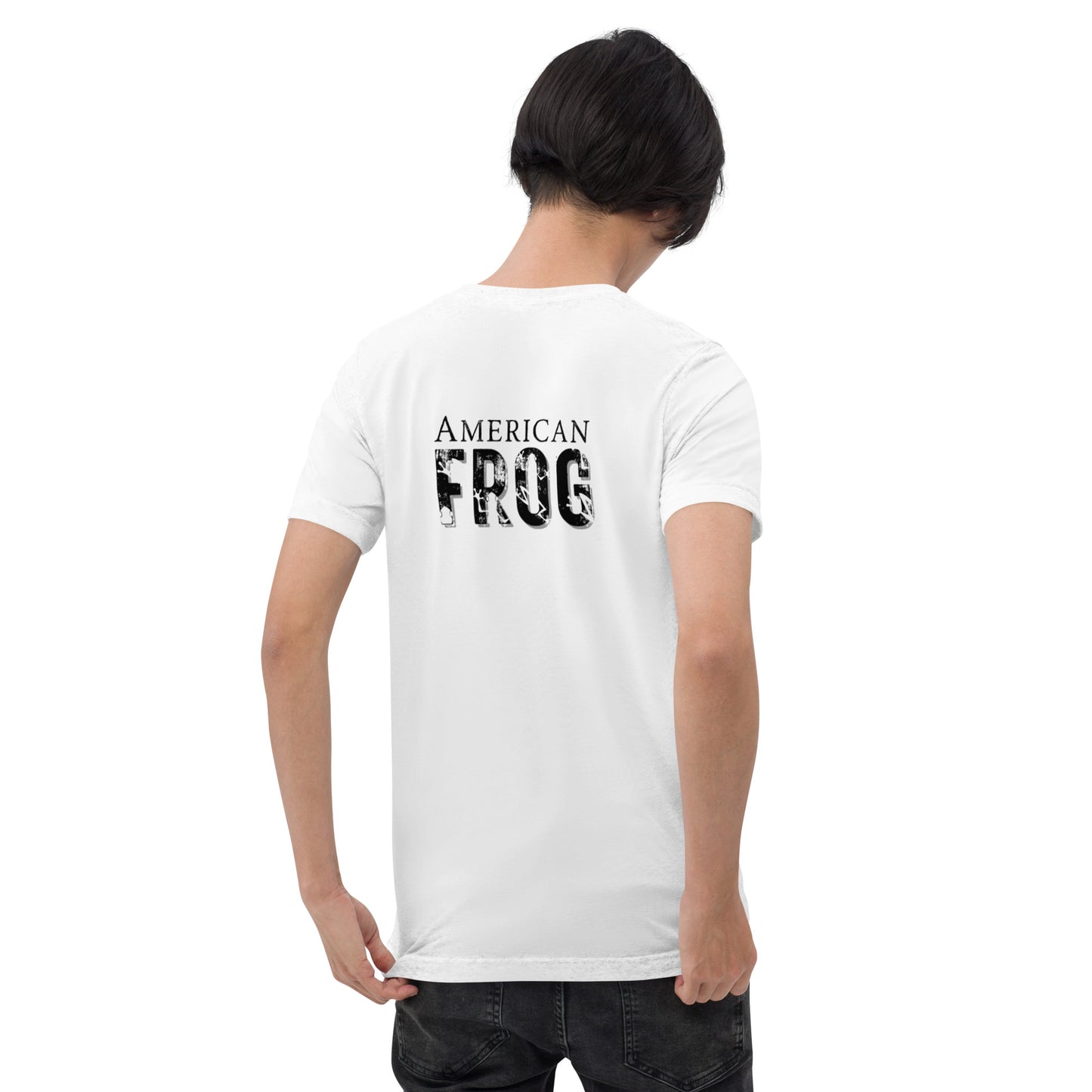 American Frog in White Fleck Short Sleeve T-Shirt