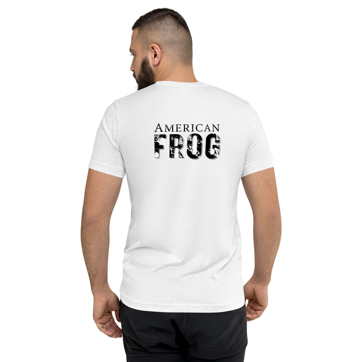 American Frog in White Fleck Short Sleeve T-Shirt