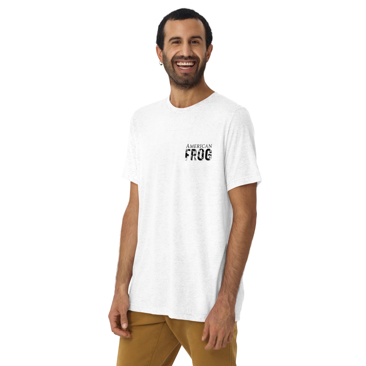 American Frog in White Fleck Short Sleeve T-Shirt