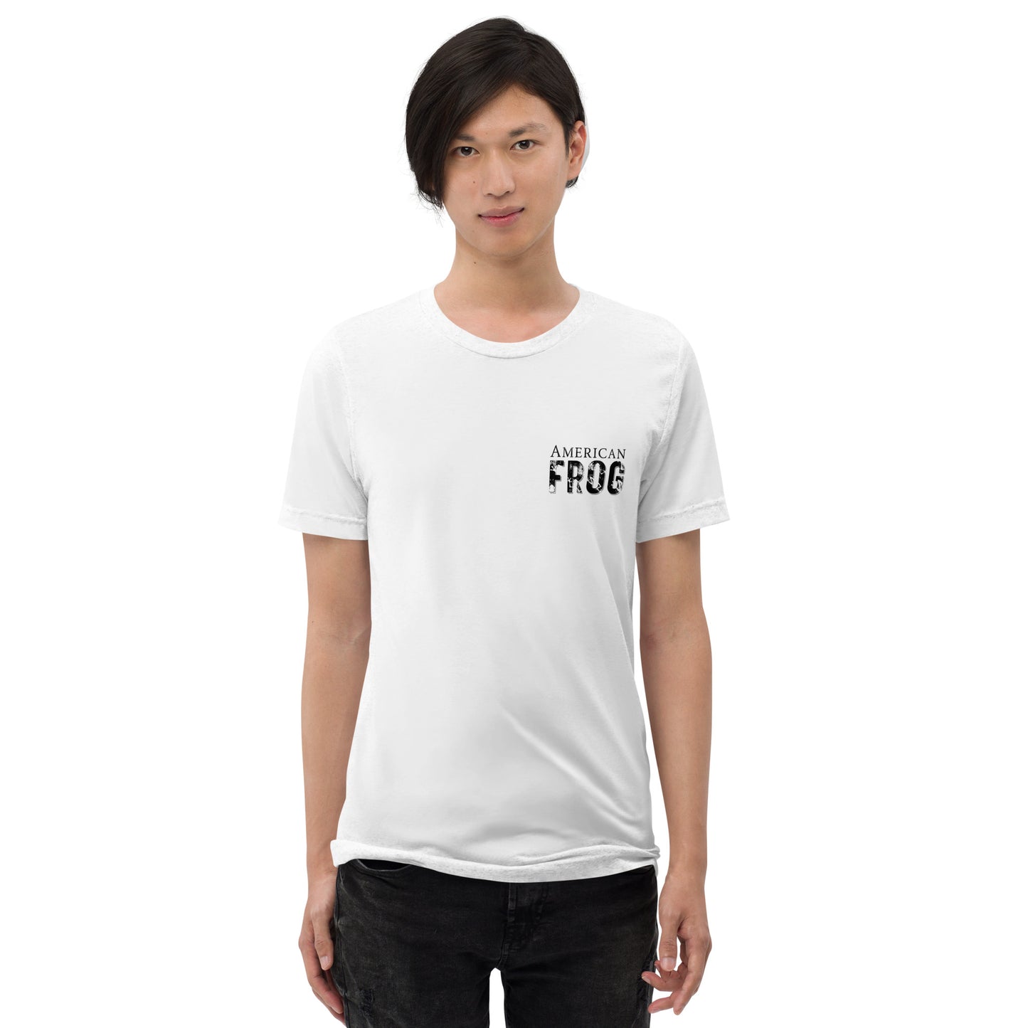 American Frog in White Fleck Short Sleeve T-Shirt