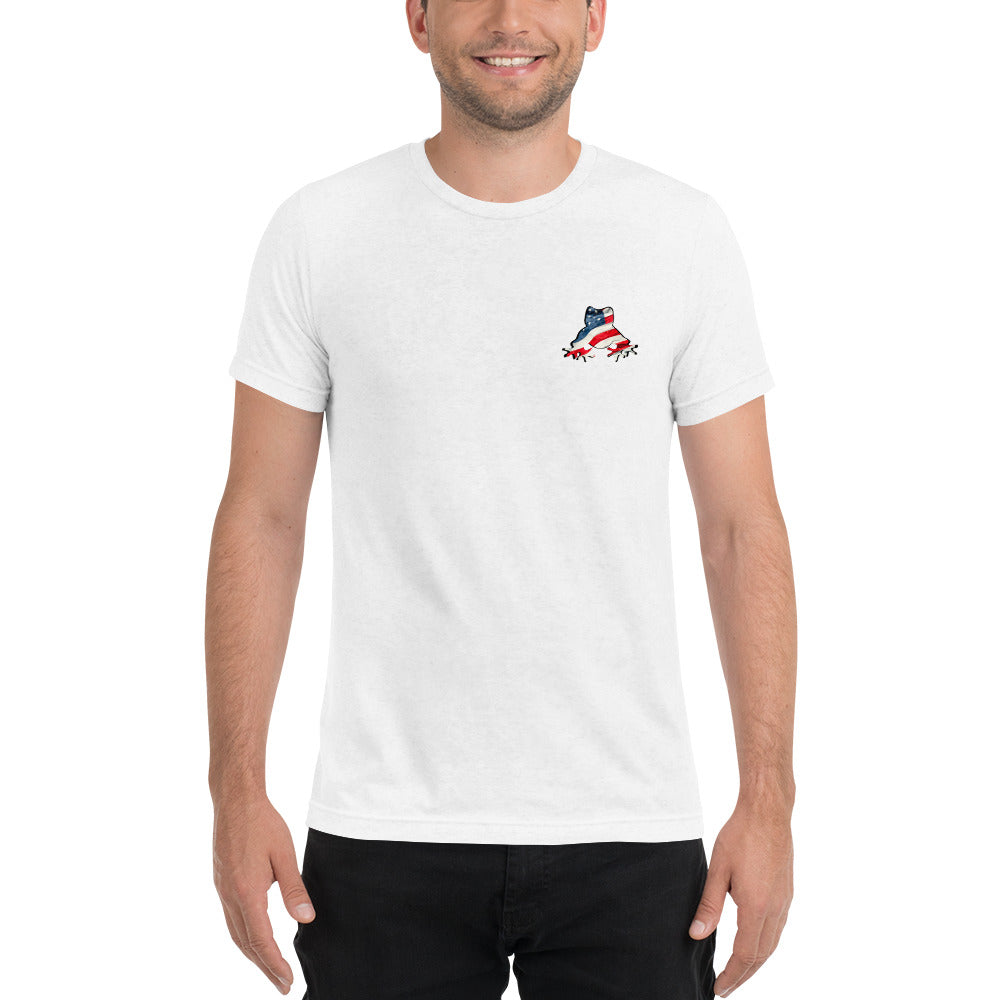 American Frog in White Fleck Short Sleeve T-Shirt