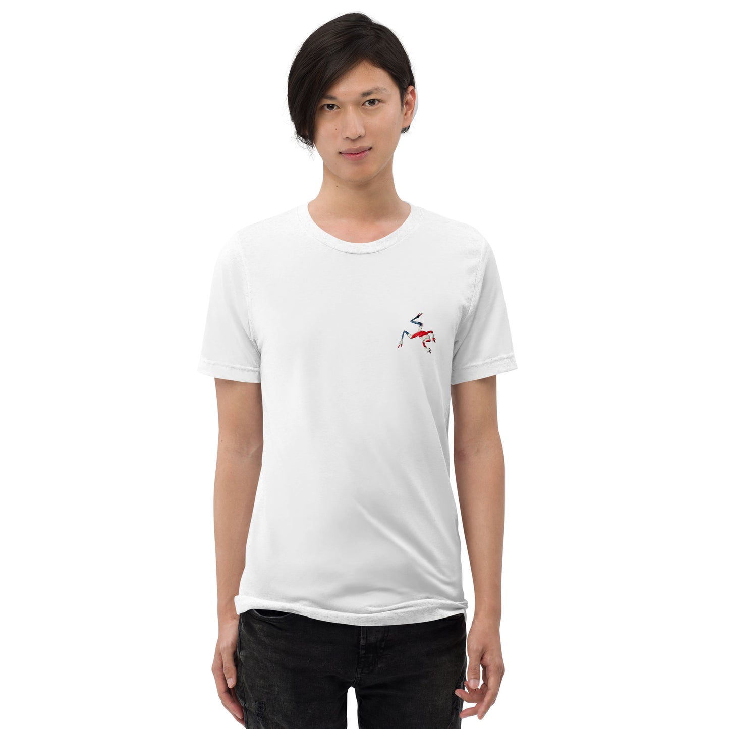 American Frog in White Fleck Short Sleeve T-Shirt