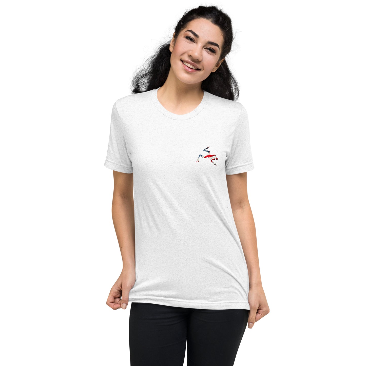 American Frog in White Fleck Short Sleeve T-Shirt