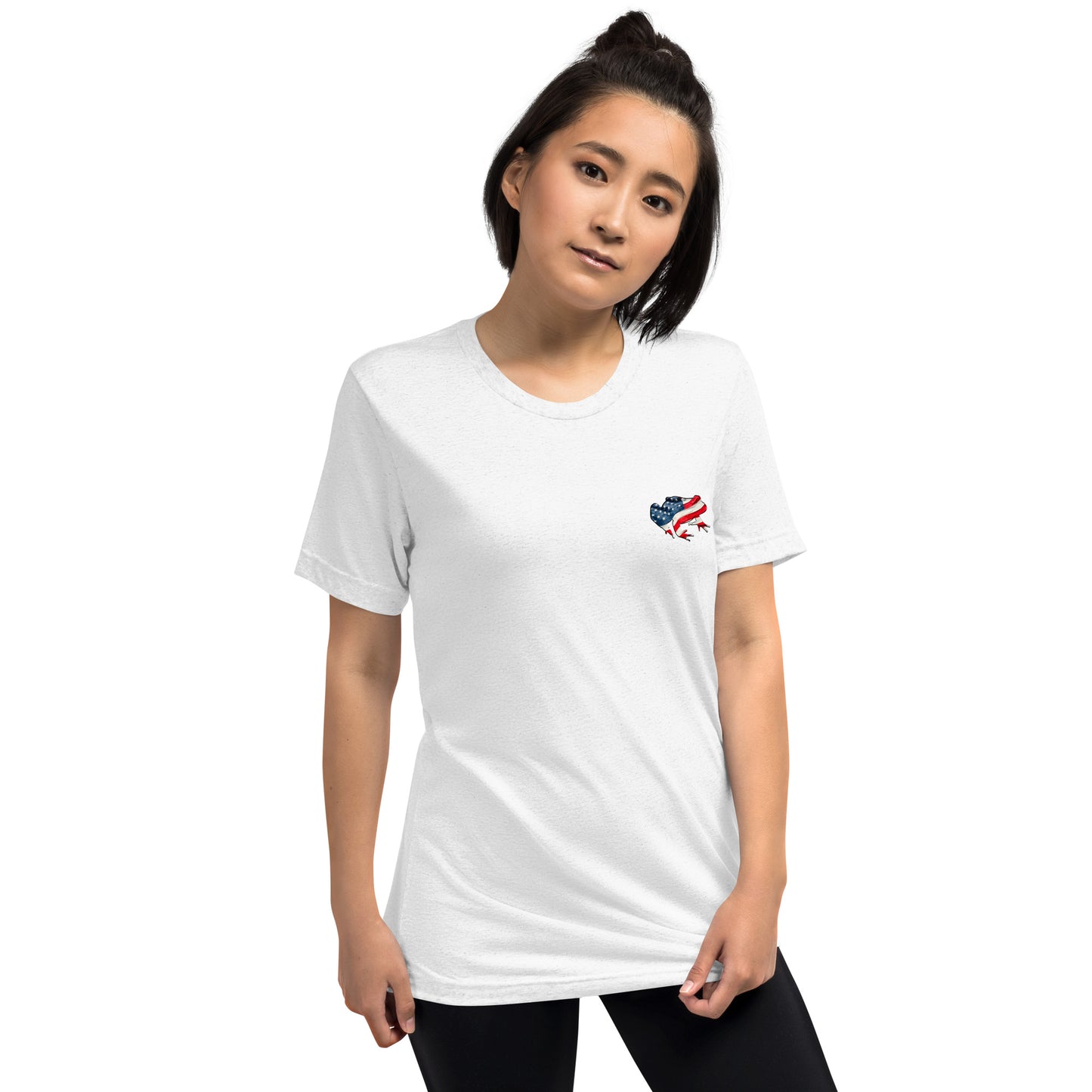 American Frog in White Fleck Short Sleeve T-Shirt