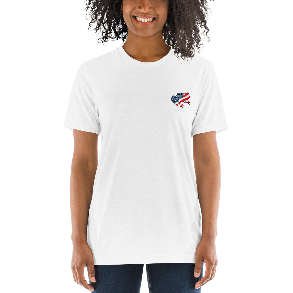 American Frog in White Fleck Short Sleeve T-Shirt