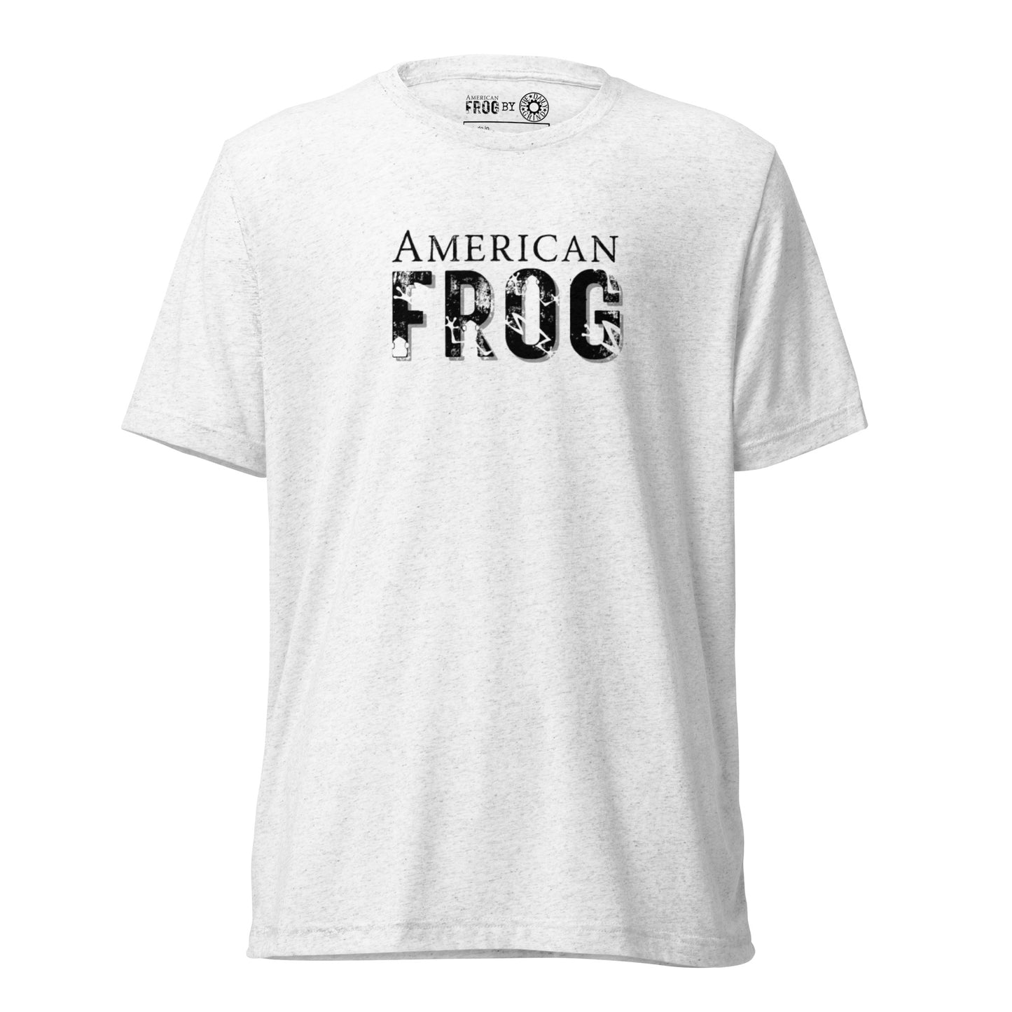 American Frog in White Fleck Short Sleeve T-Snirt