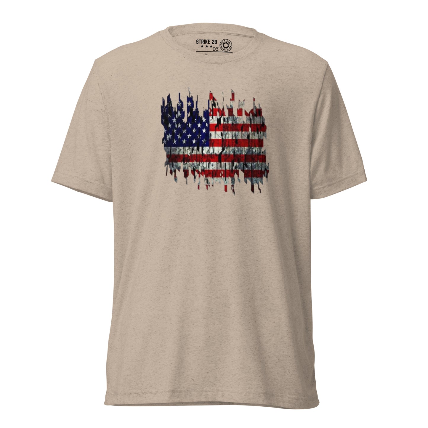 Torn American Flag Short Sleeve T-Shirt